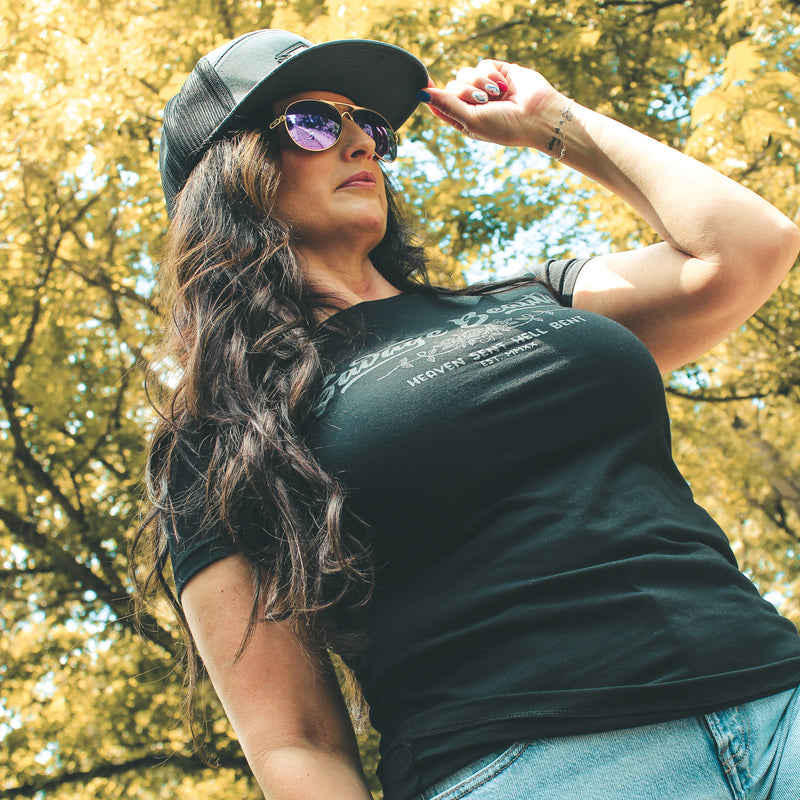 Savage Gray on Black Tee