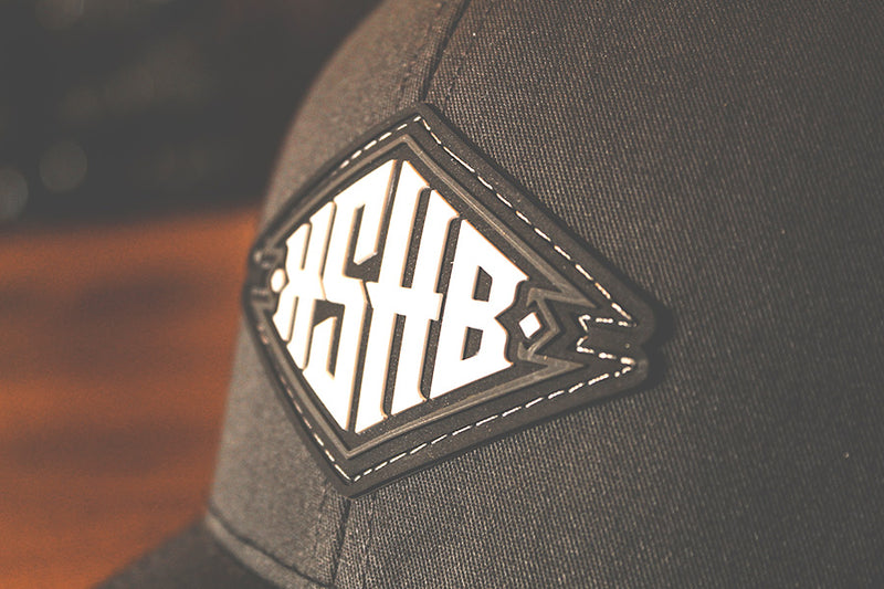 Black on Gray Trucker