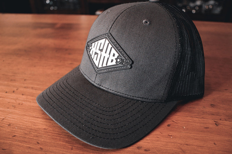 Black on Gray Trucker