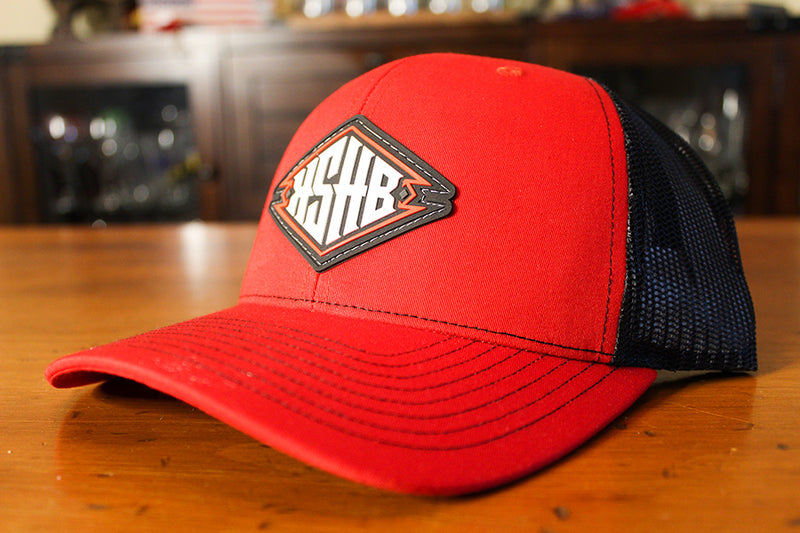 Red Pinstripe Trucker