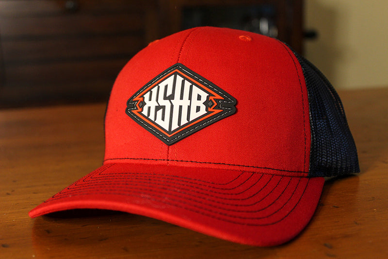 Red Pinstripe Trucker