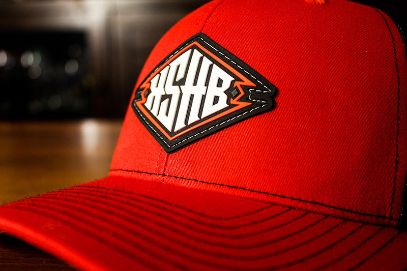 Red Pinstripe Trucker