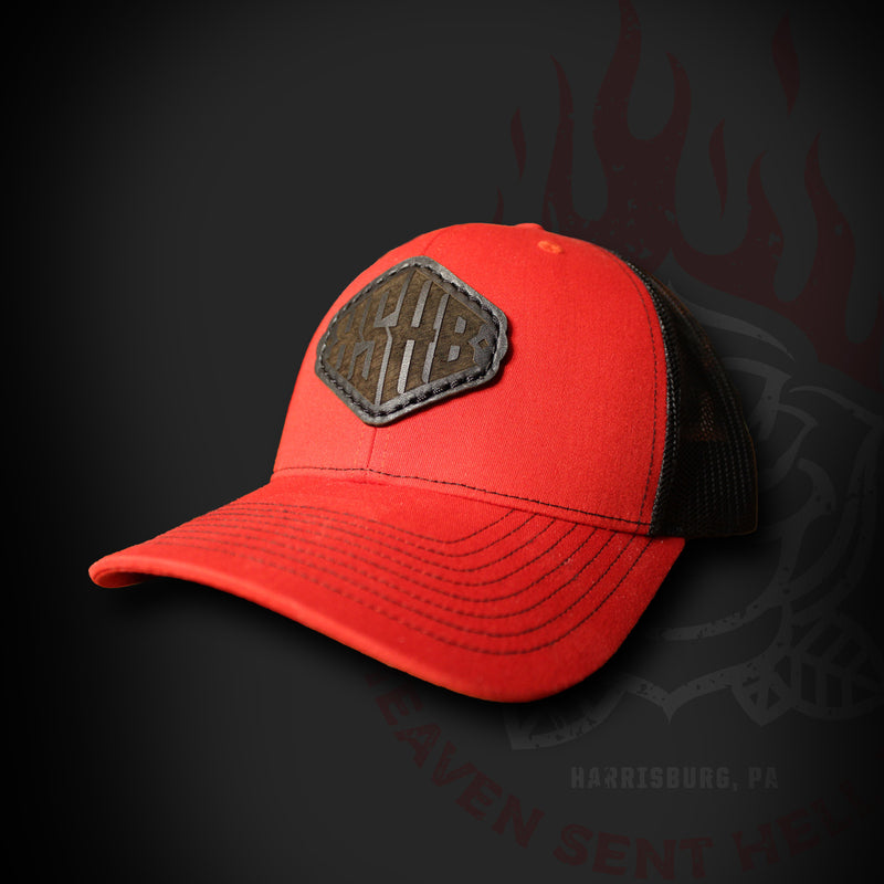 Big Red - Trucker Leather Patch Hat